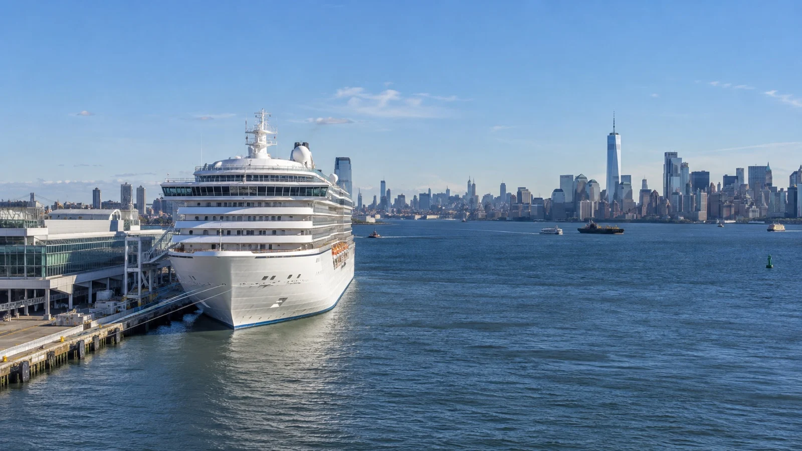 Cruise ship at Cape Liberty port in Bayonne New Jersey
