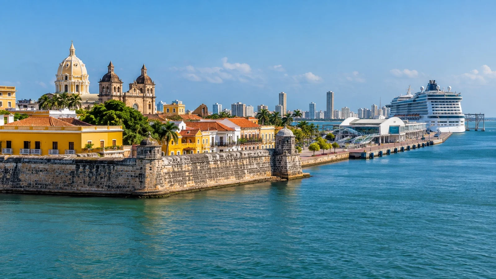 Cartagena harbor in Colombia before Magdalena cruise