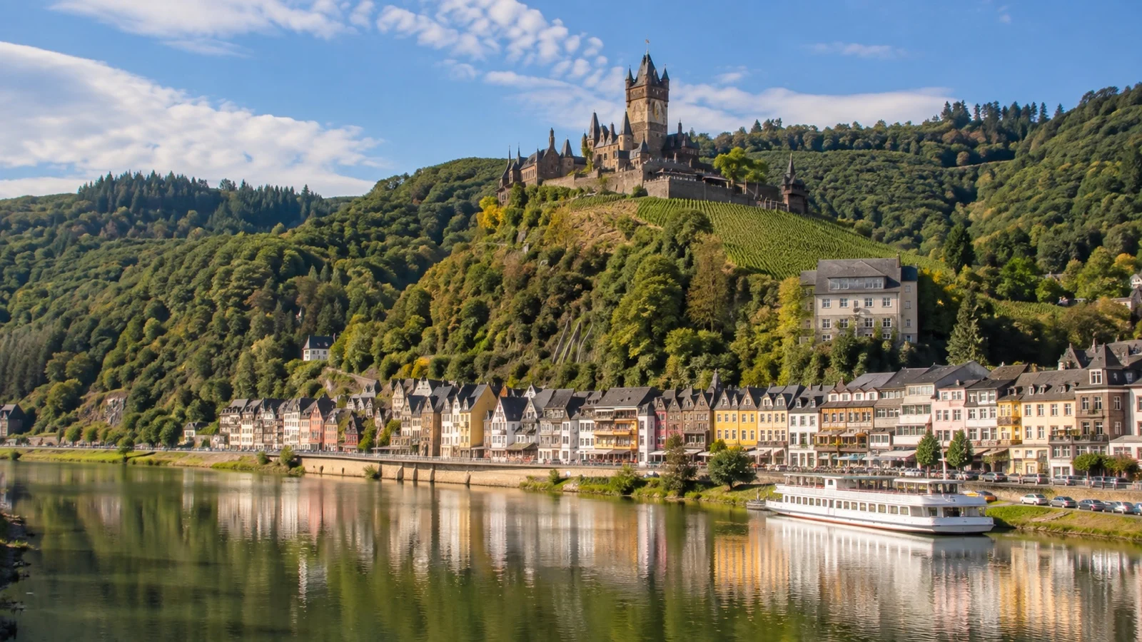 Reichsburg Castle above Cochem on Moselle