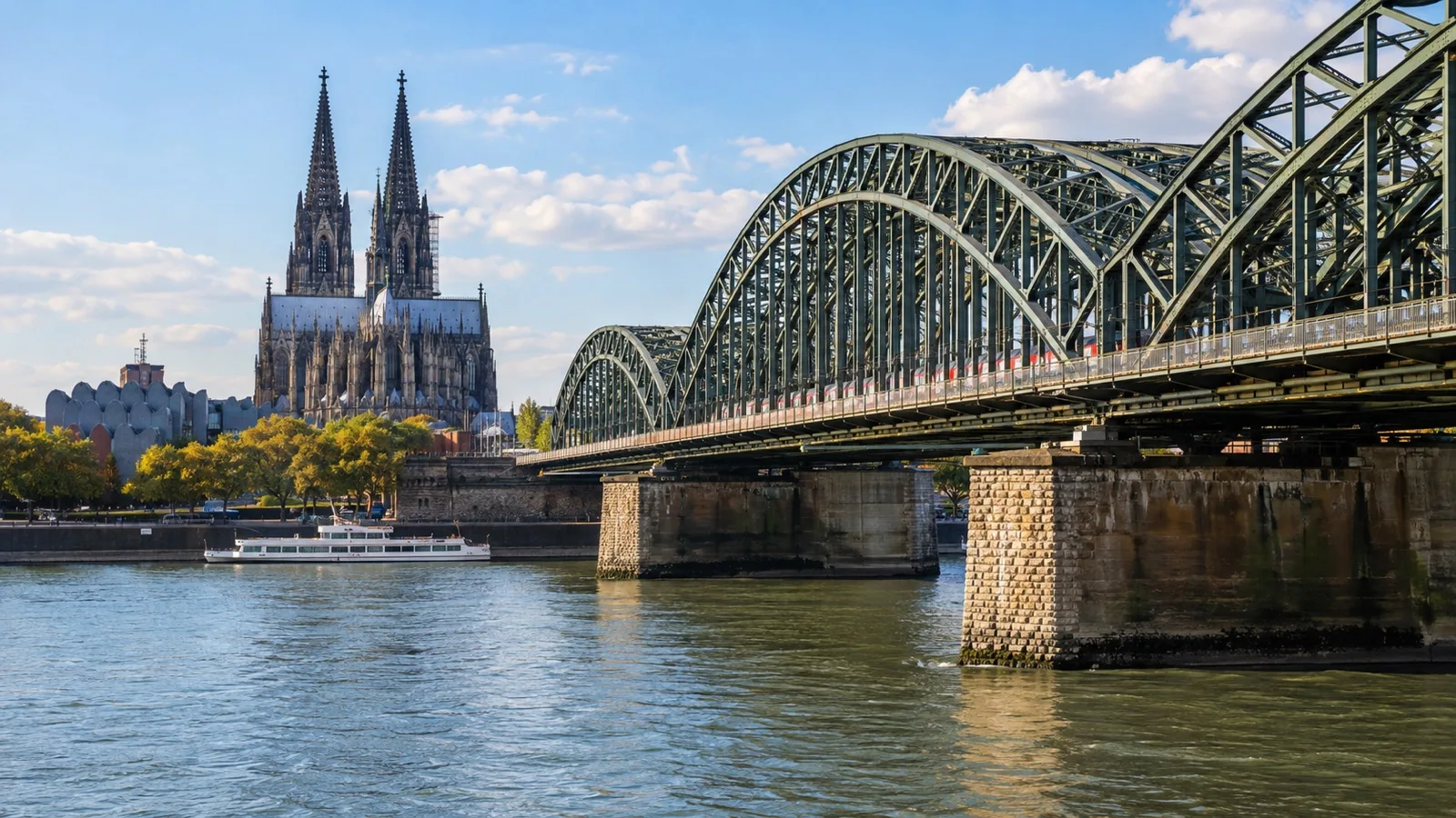 Hohenzollern Bridge across Rhine in Cologne
