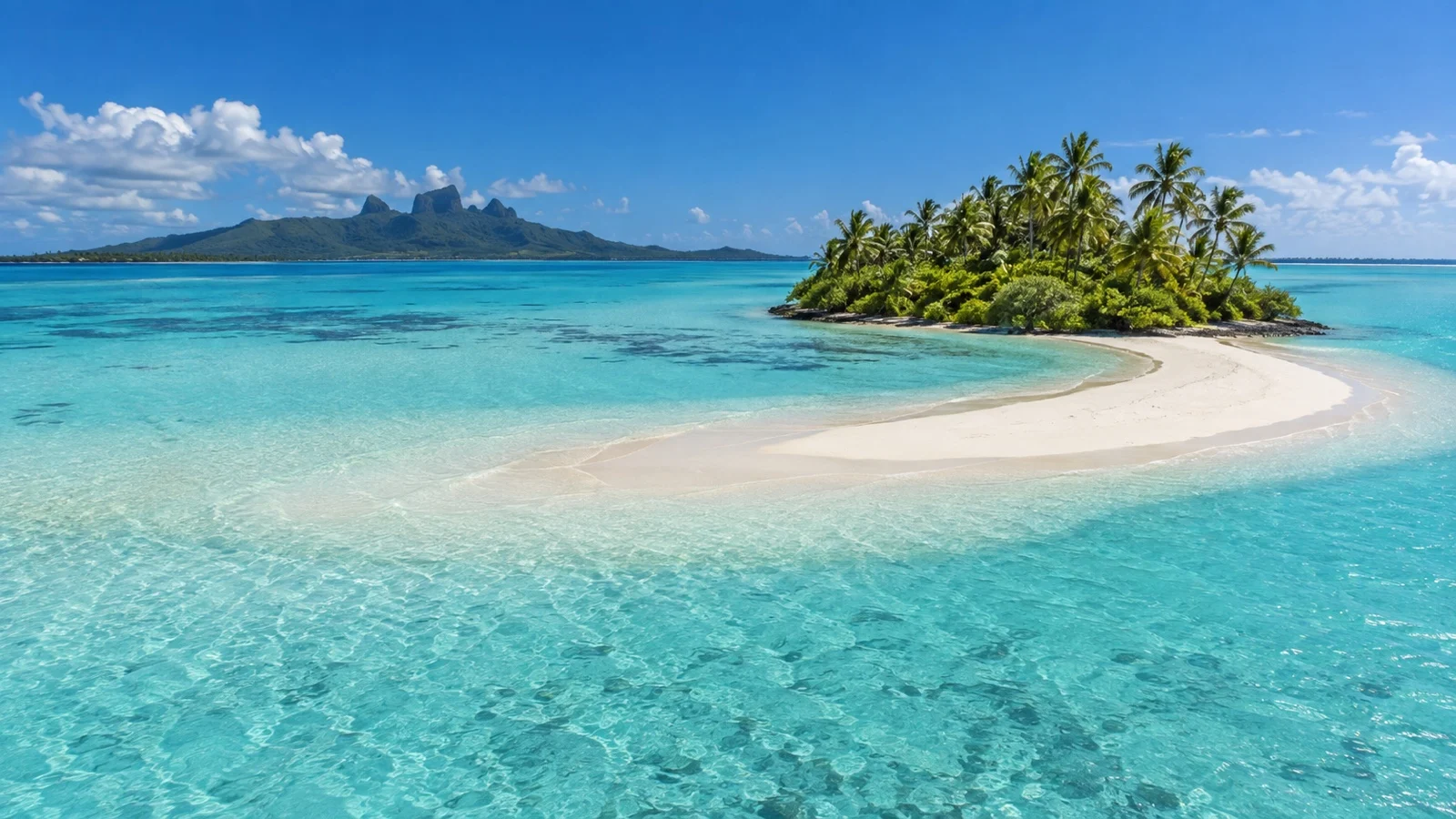 Aitutaki lagoon island scenery