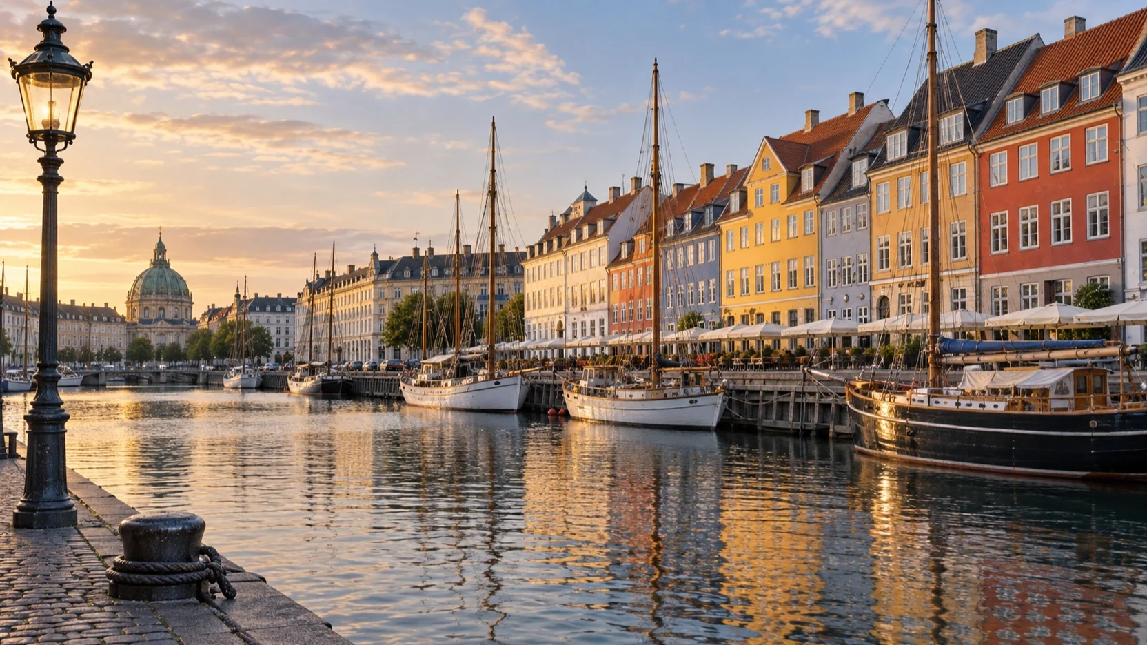 Sankt Annæ Plads waterfront hotel district in Copenhagen