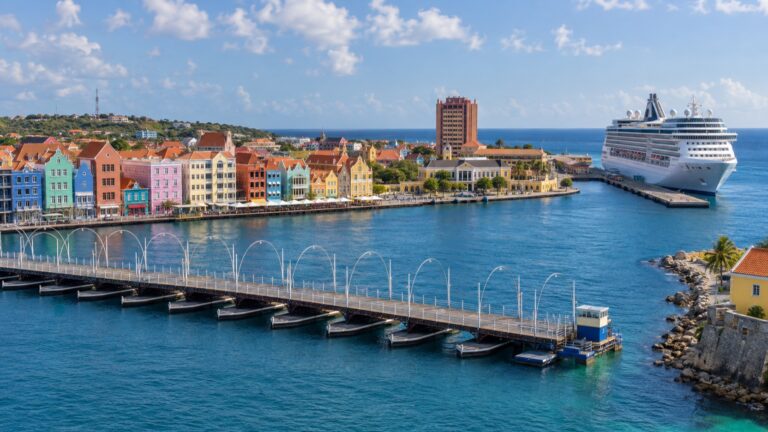 Cruise ship at Willemstad’s Mega Pier in Curaçao