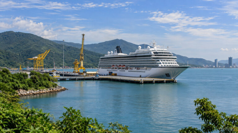 Cruise ship at Tiên Sa Port in Da Nang Vietnam