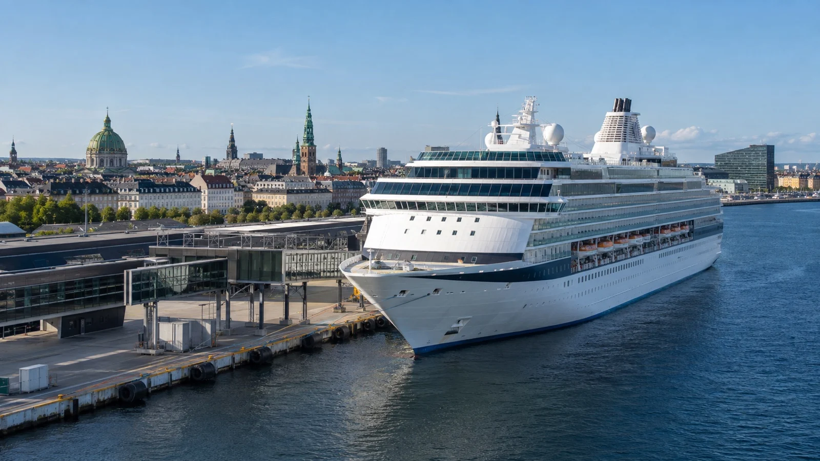 Cruise ship at Copenhagen port