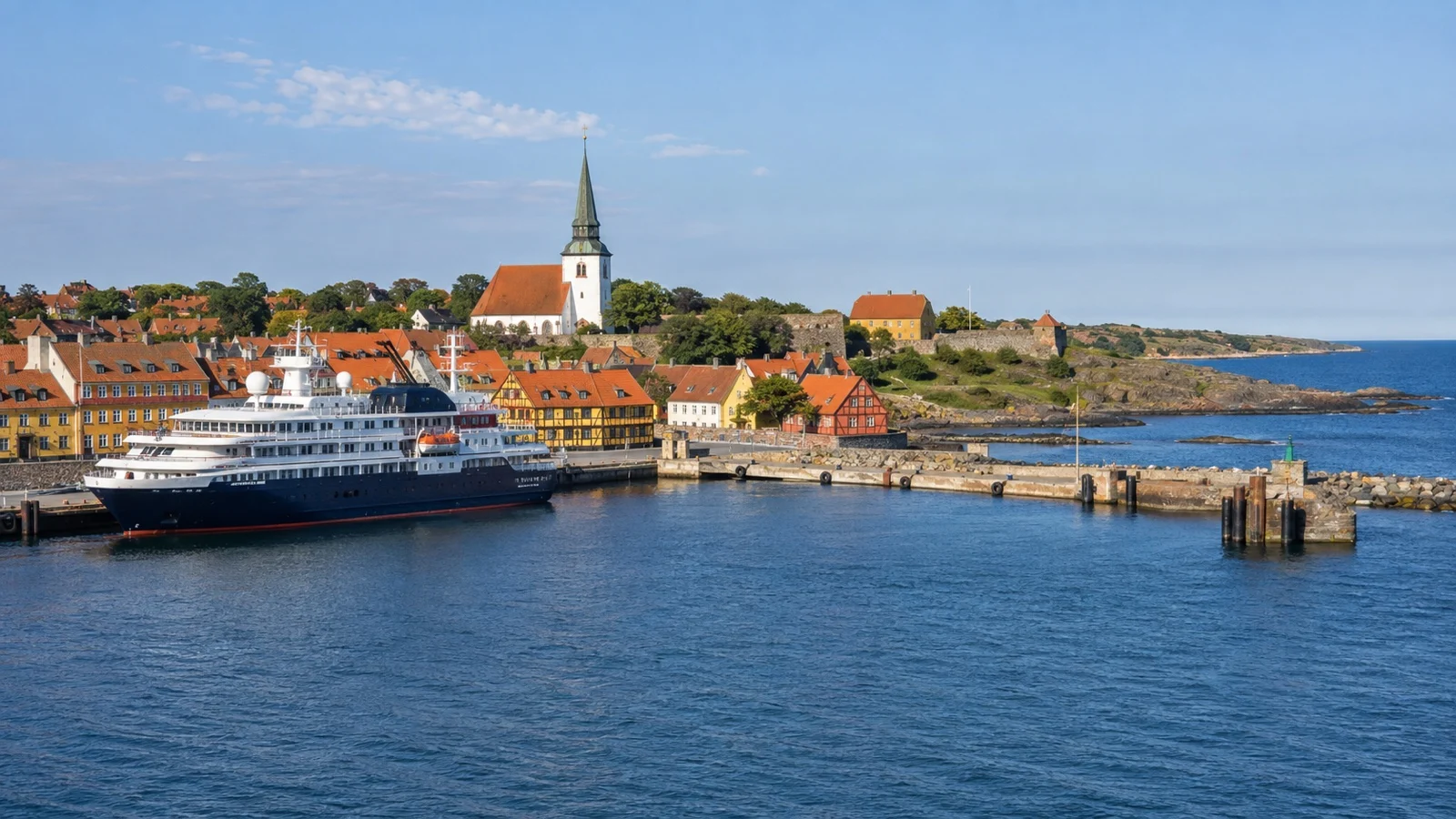 Cruise ship at Rønne Bornholm island