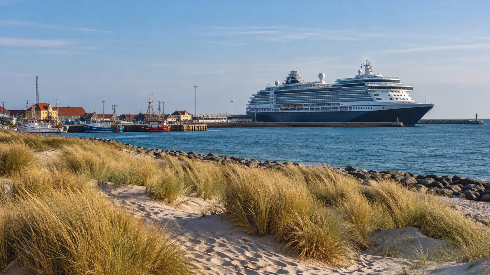 Cruise ship at Skagen northern Denmark