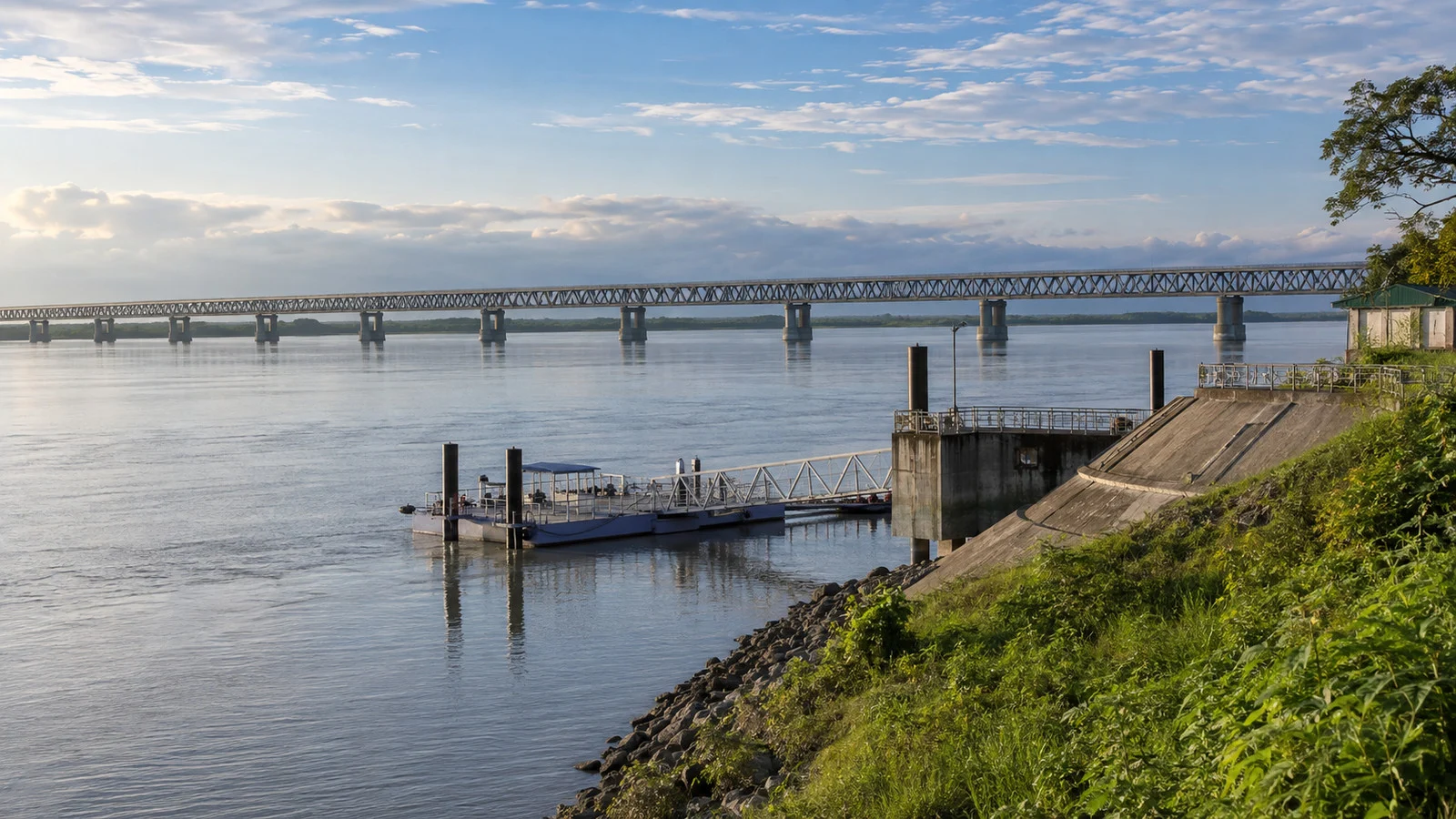 Bogibeel landing area on the Brahmaputra near Dibrugarh