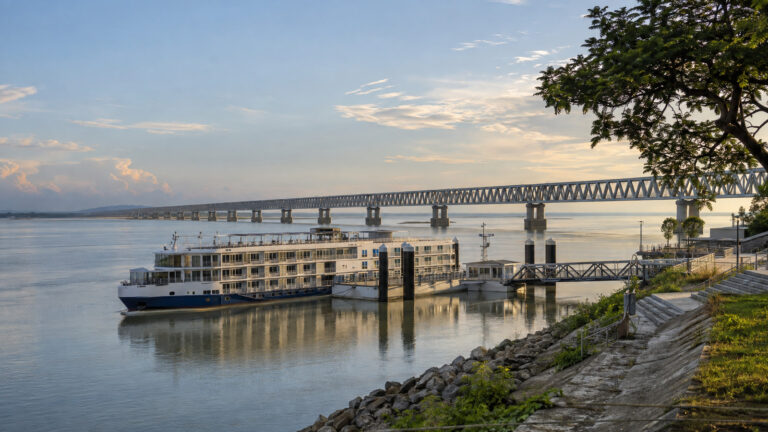 Riverfront and cruise landing at Dibrugarh, Assam, India