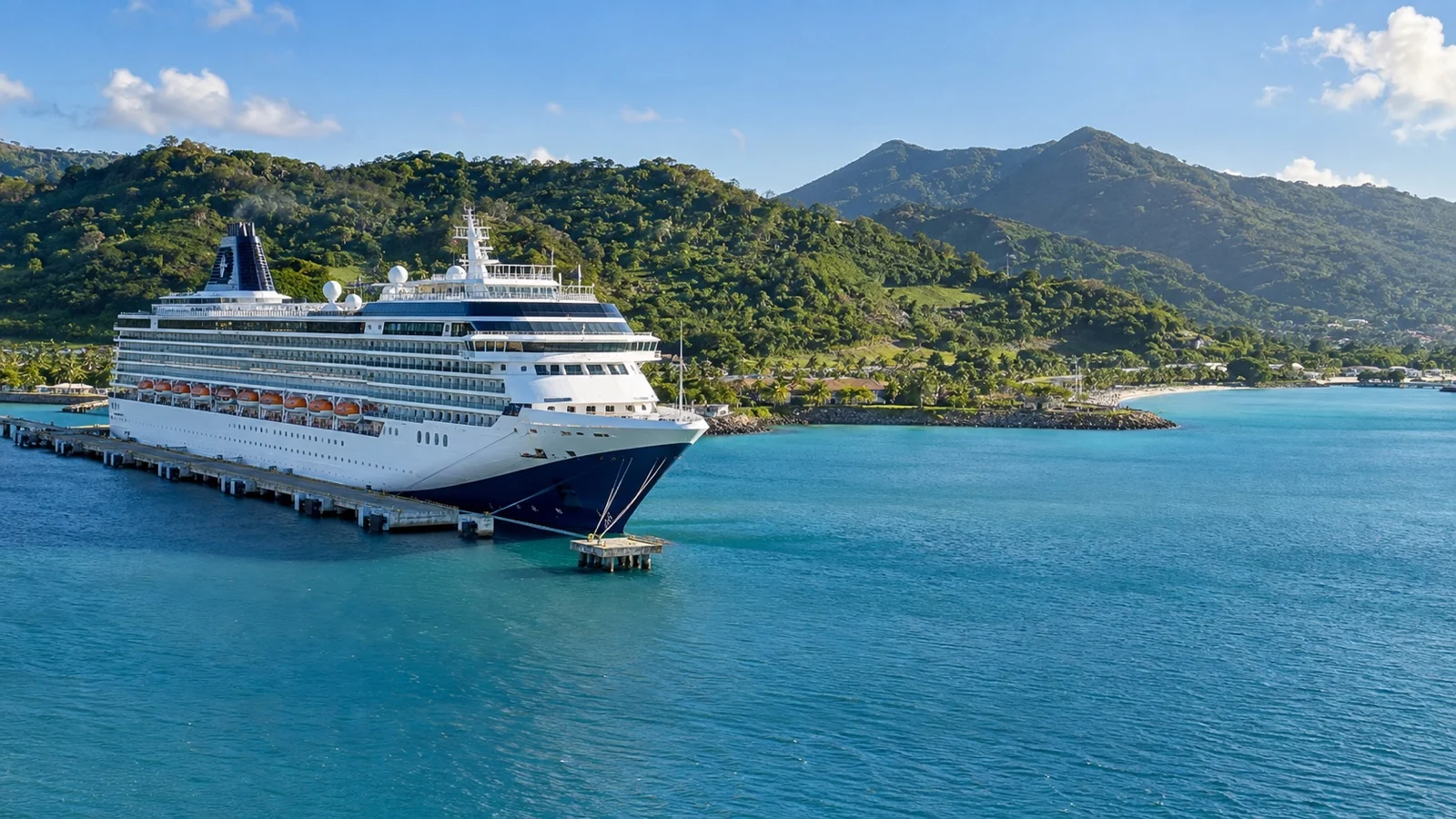 Cruise ship at Amber Cove near Puerto Plata
