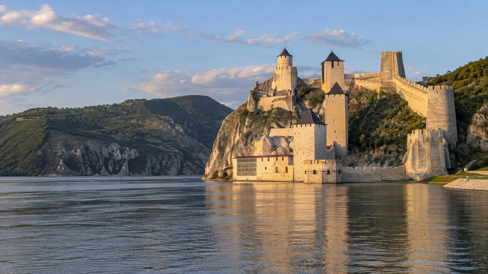 Golubac Fortress beside the Danube