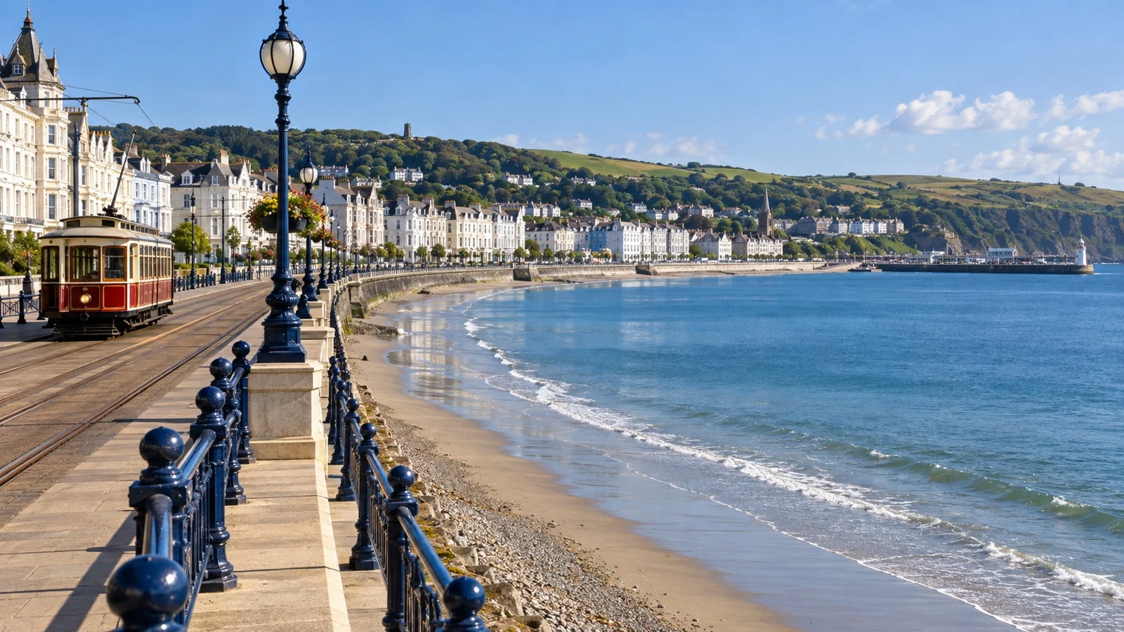 Victorian seafront promenade along Douglas Bay
