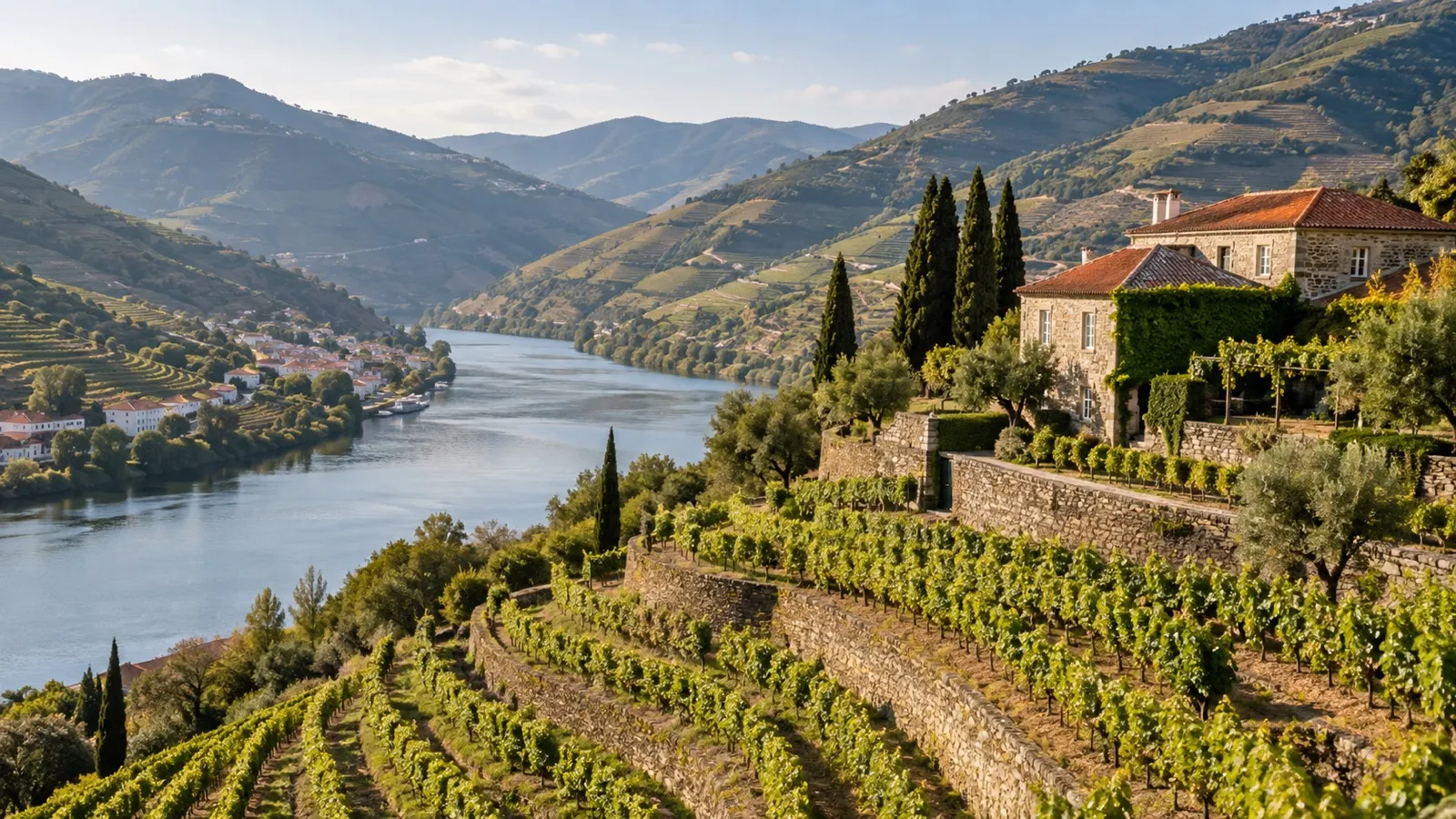 Douro Valley terraced vineyard quinta near Pinhão