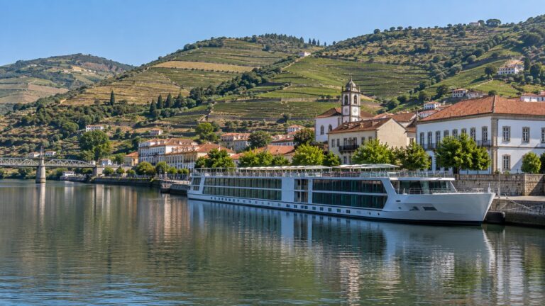 Douro river cruise ship at Peso da Régua