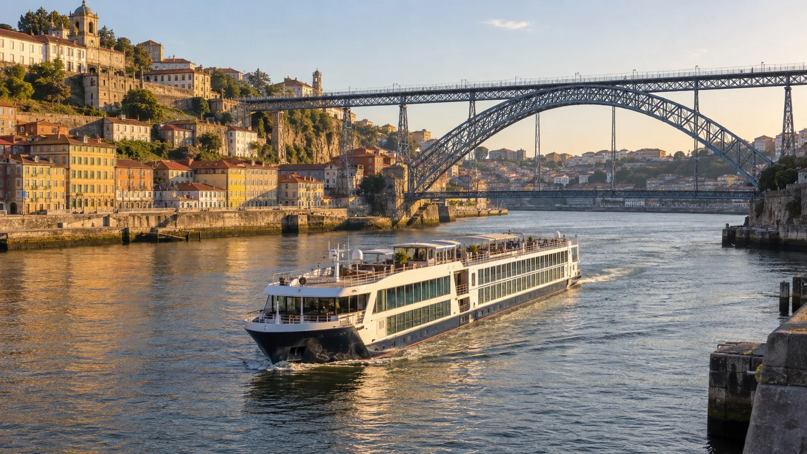 Douro cruise departure from Porto Gaia waterfront