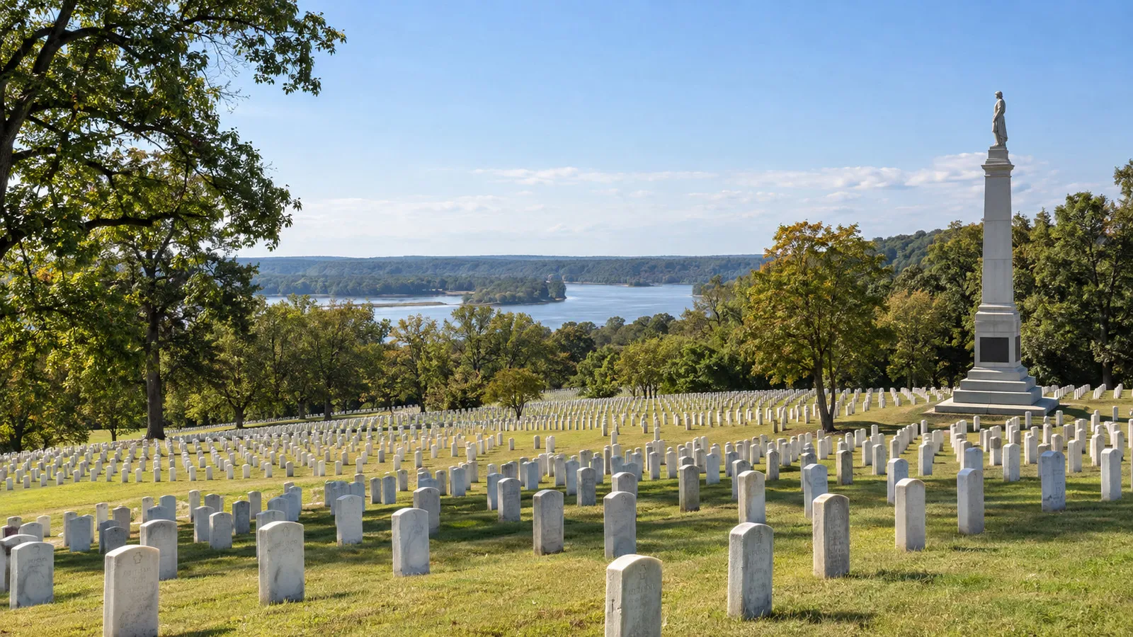 View of Fort Donelson National Cemetery near Dover, Tennessee