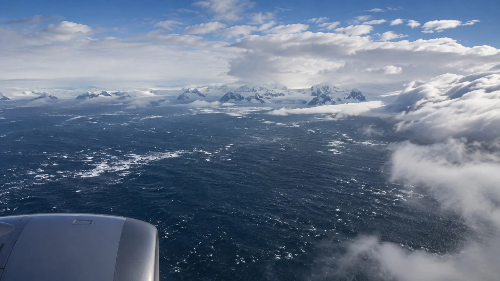 Drake Passage from aircraft en route to Antarctica