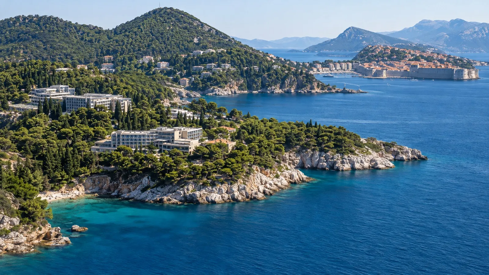 Babin Kuk peninsula coastline in Dubrovnik