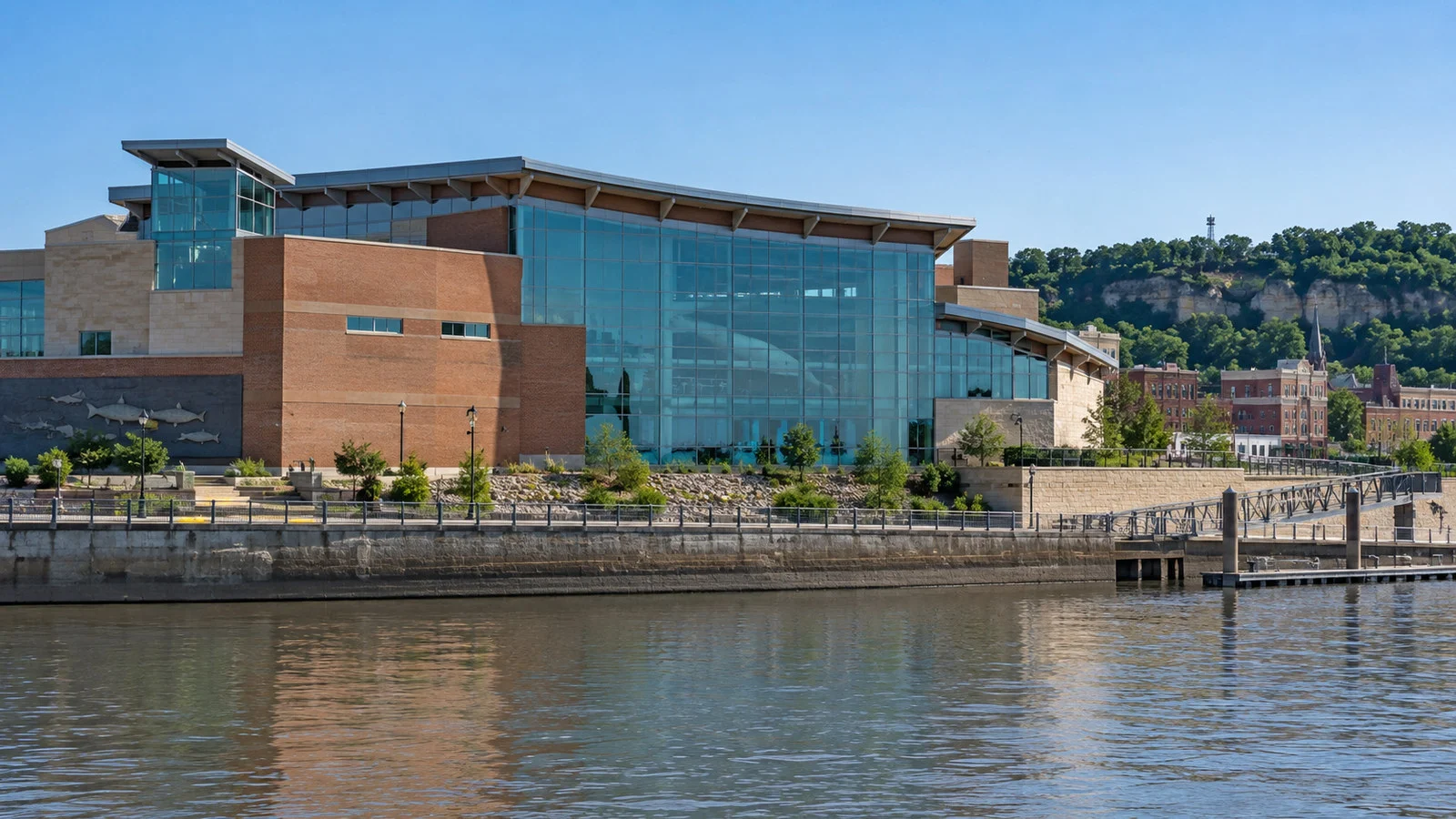 National Mississippi River Museum and Aquarium exterior at Dubuque