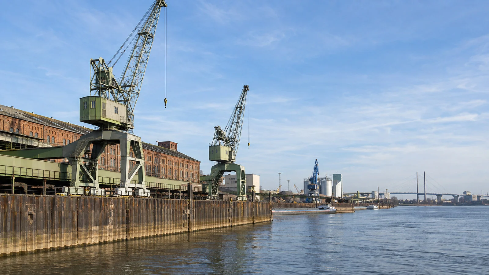 Ruhrort harbor cranes