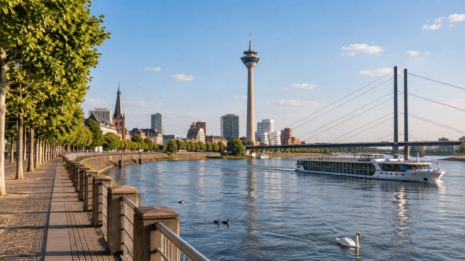 Rhine promenade in Düsseldorf
