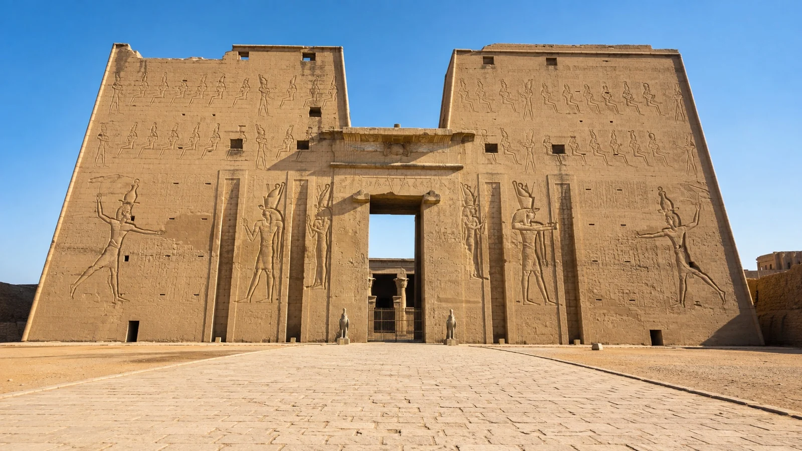 Temple of Horus at Edfu on Nile cruise route