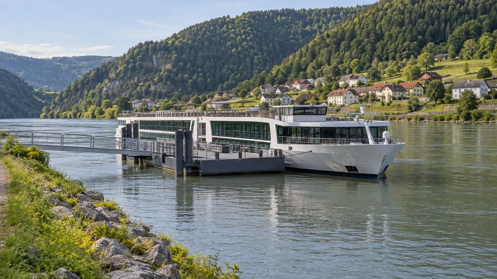 Engelhartszell Danube river-cruise landing