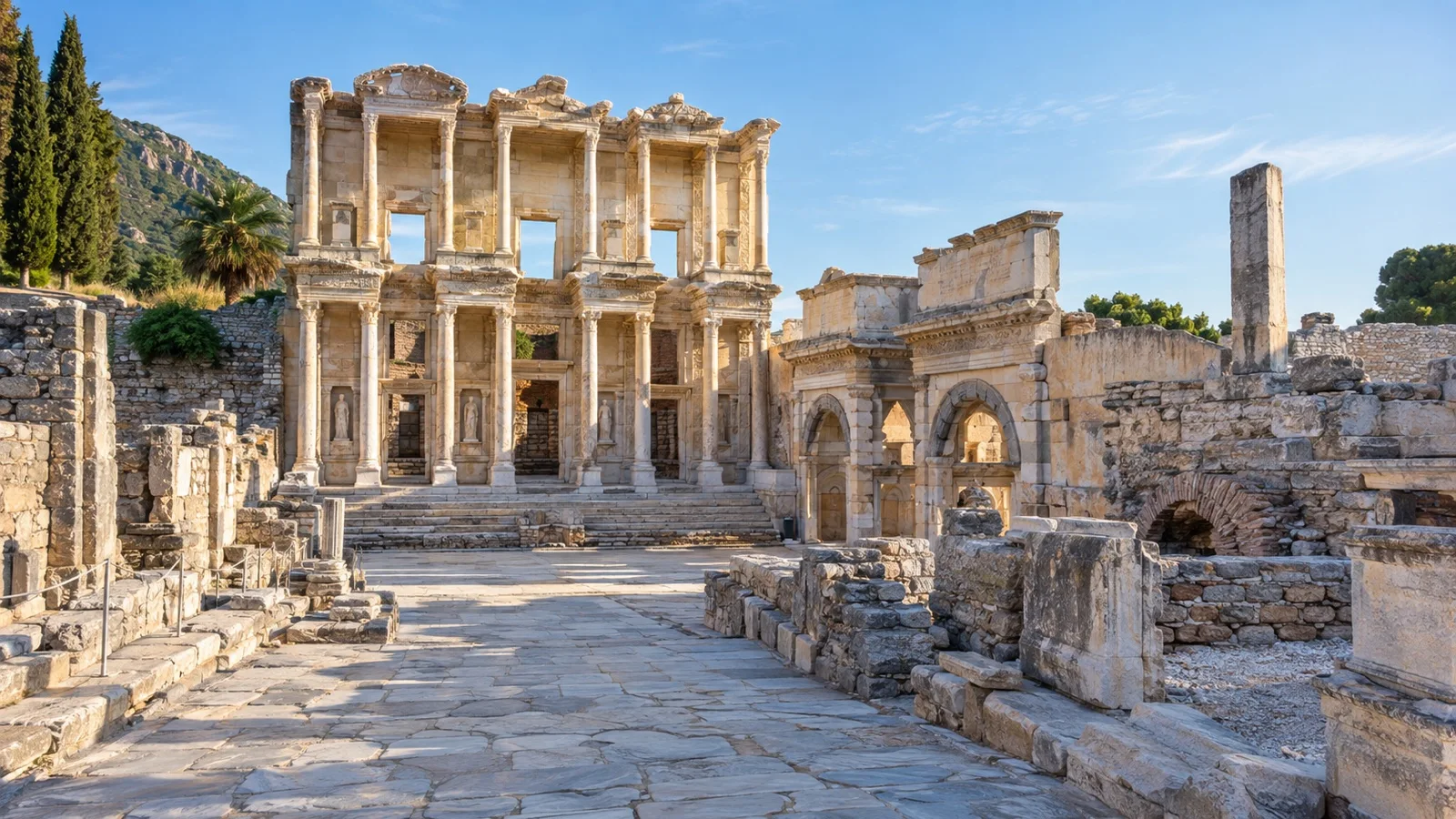 Library of Celsus at Ephesus on Izmir port excursion