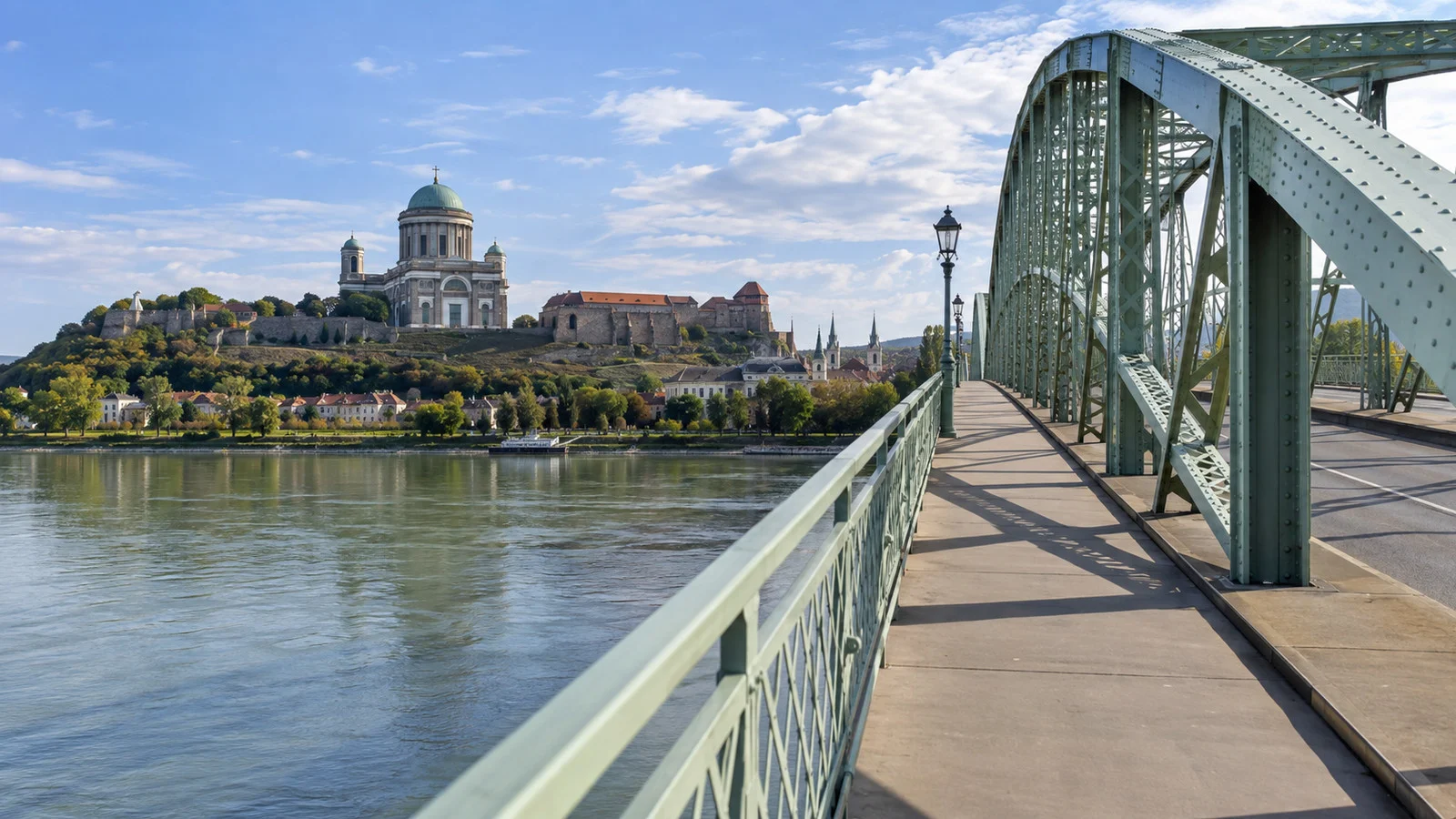 View of Crossing the Mária Valéria Bridge to Slovakia near Esztergom