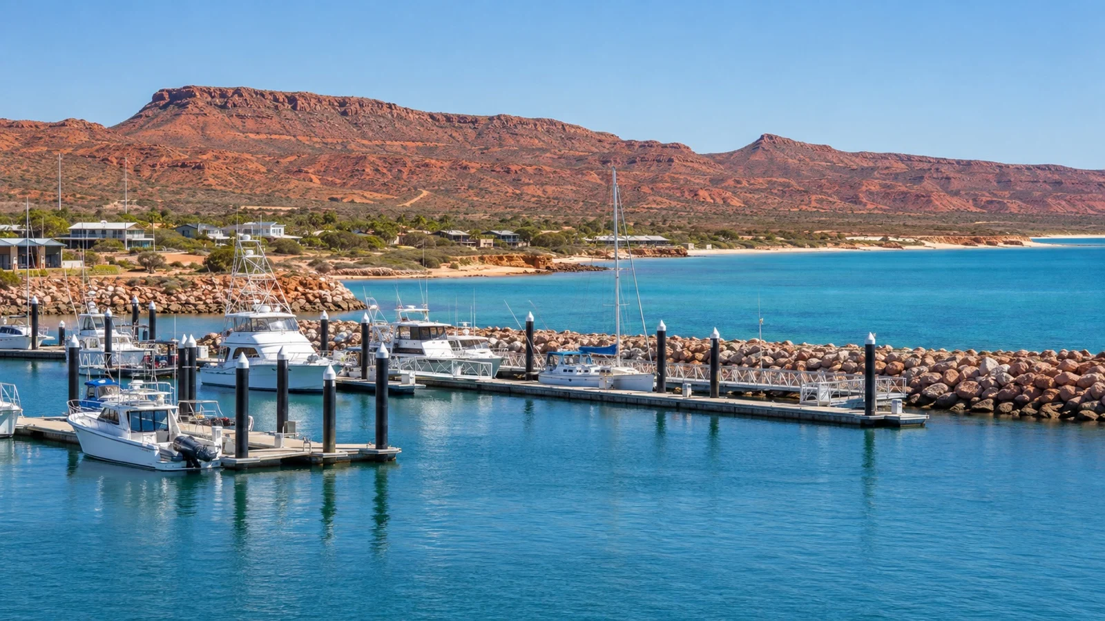 Waterfront marina at Exmouth on the North West Cape