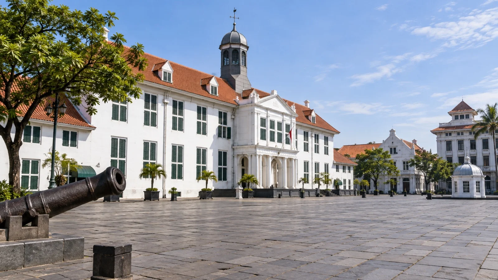 Dutch-era buildings around Fatahillah Square in Kota Tua
