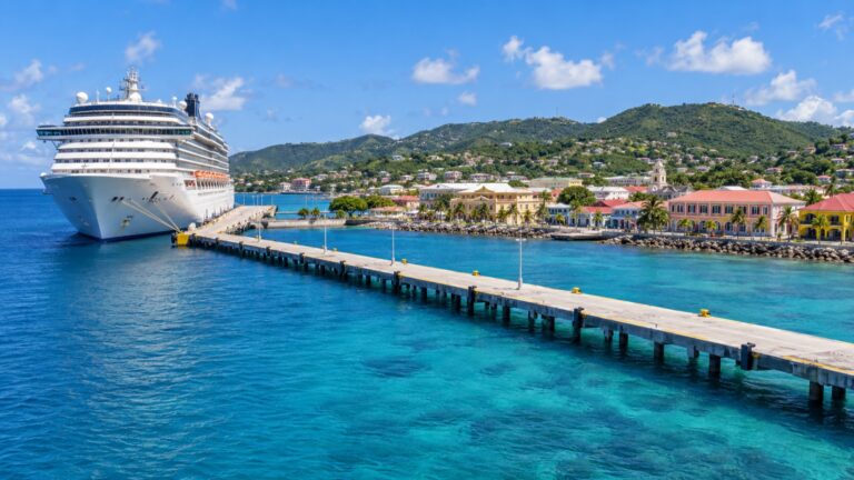 Cruise ship beside Frederiksted pier on St. Croix