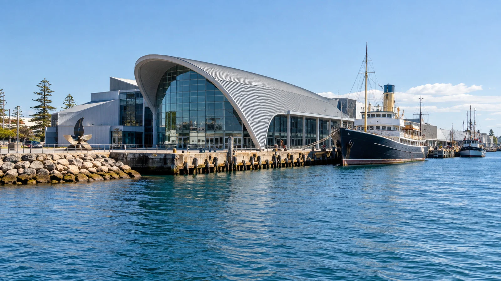 WA Maritime Museum beside the harbor at Victoria Quay