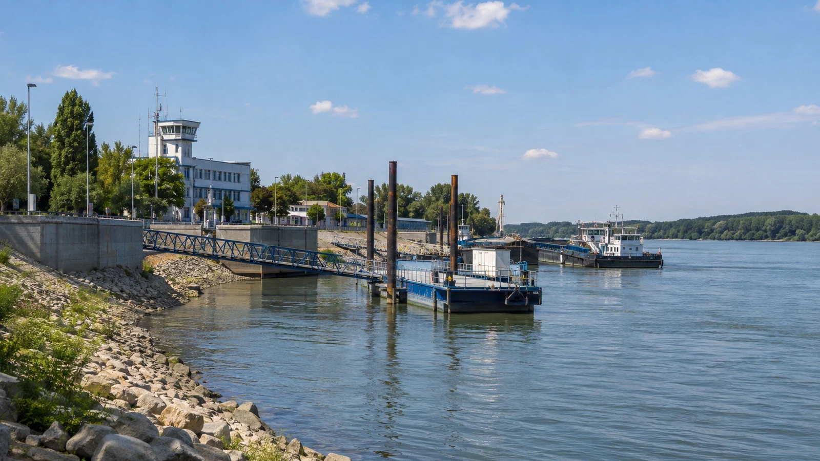 Oltenița river port on the Danube
