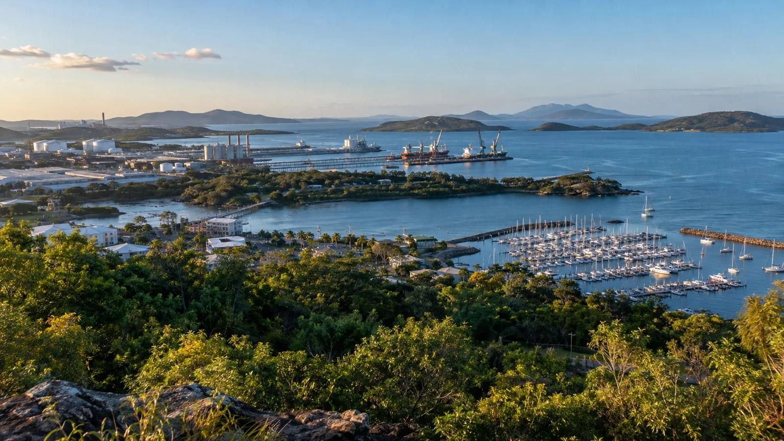 View from Auckland Hill over Gladstone port