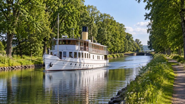 Historic passenger ship on Göta Canal