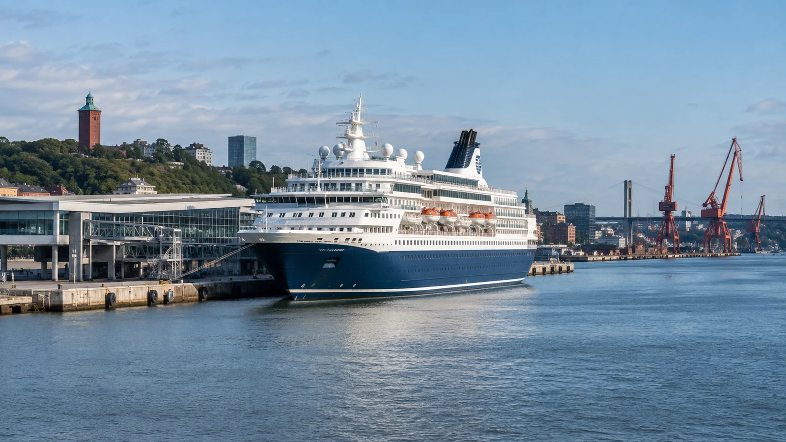 Cruise ship at Gothenburg America Terminal