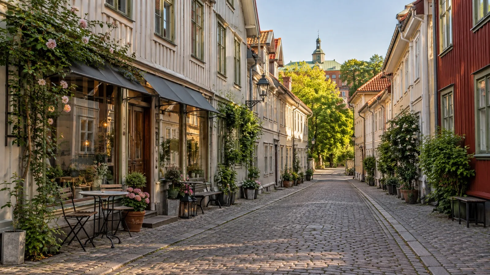Haga district wooden houses in Gothenburg