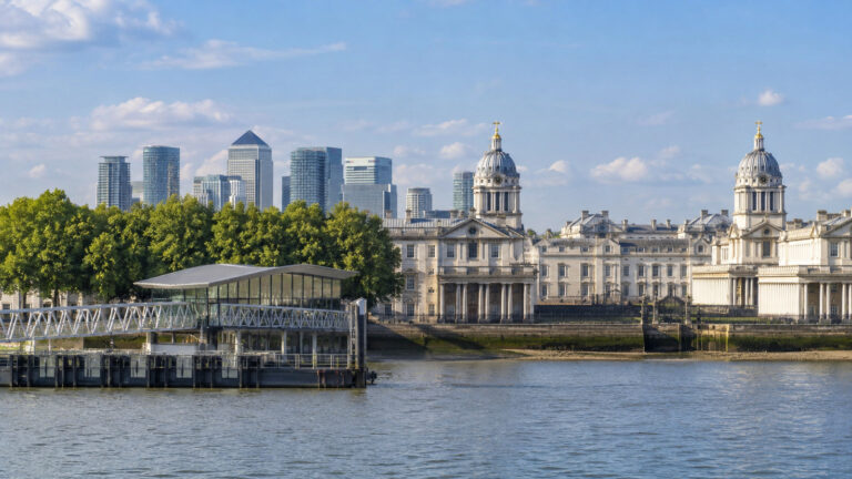 Greenwich cruise waterfront and landing area