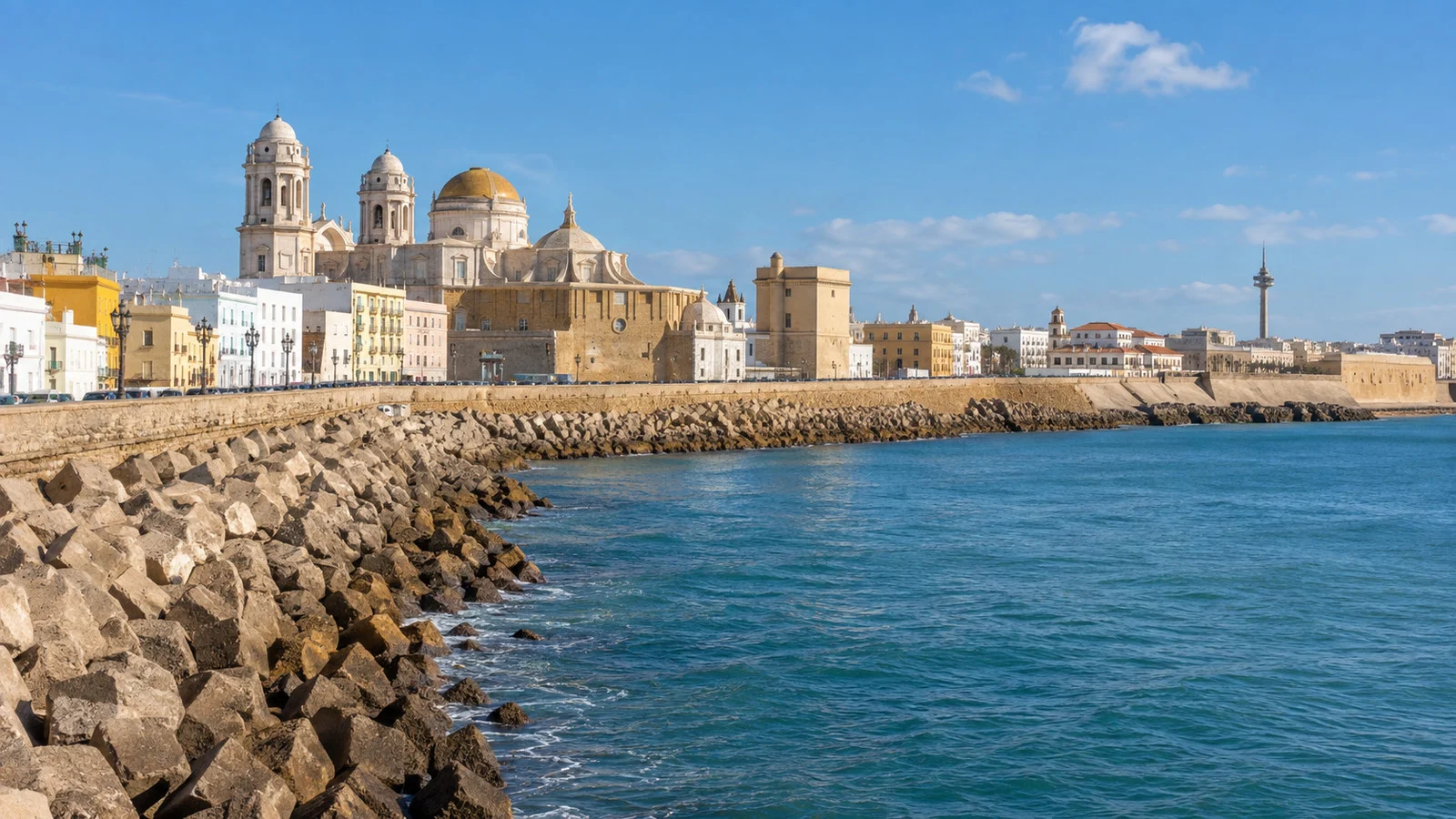 Cádiz waterfront and Atlantic harbor