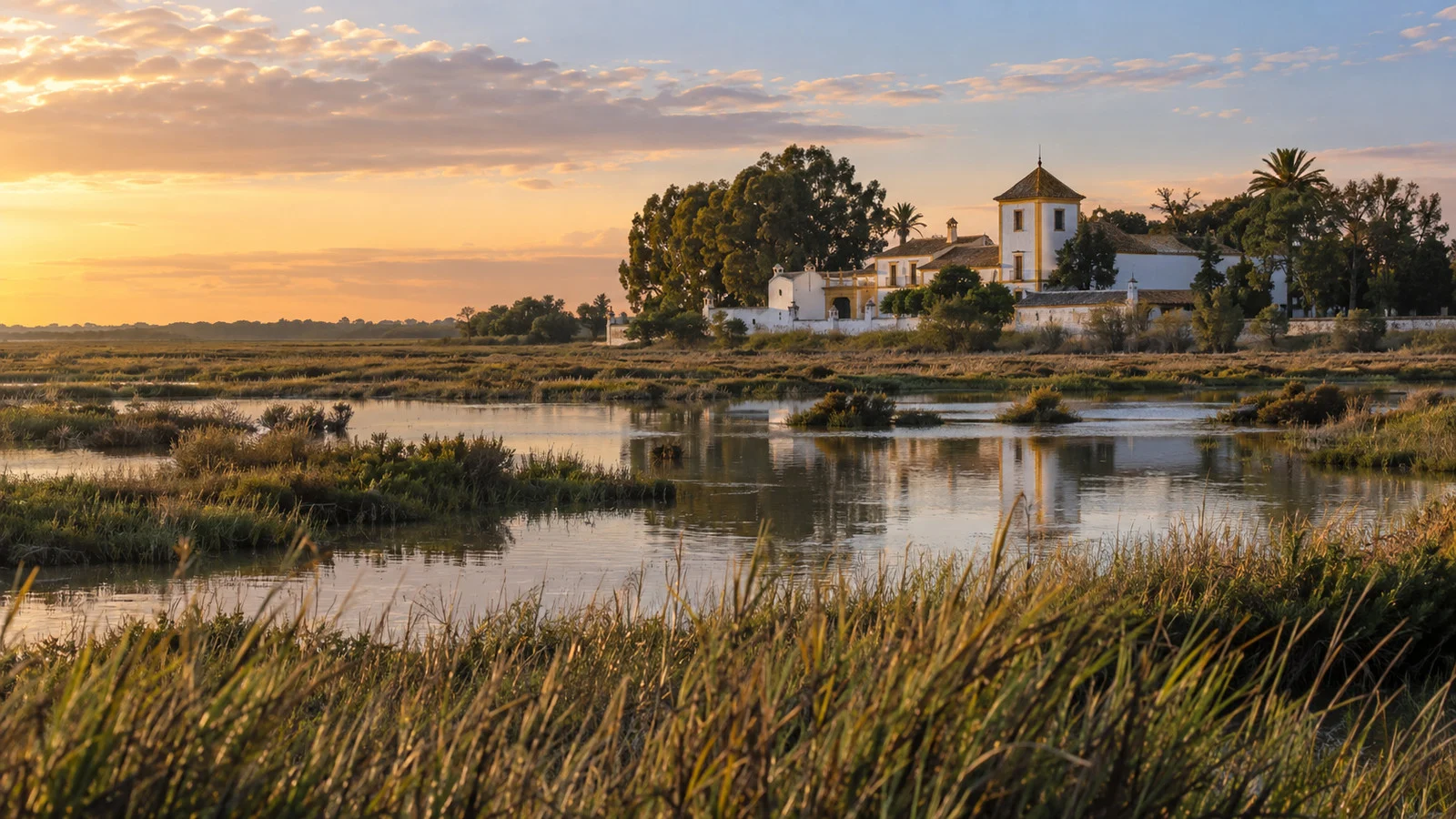 Isla Mínima marsh and hacienda on the lower Guadalquivir