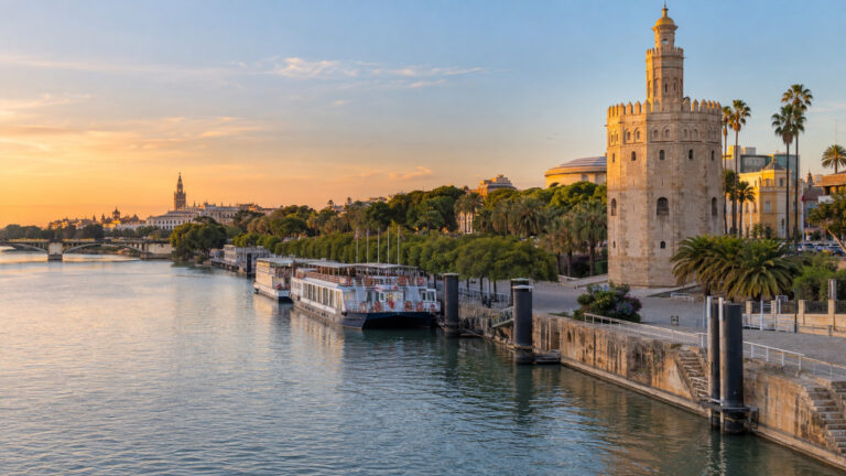 Seville river cruise quay on the Guadalquivir