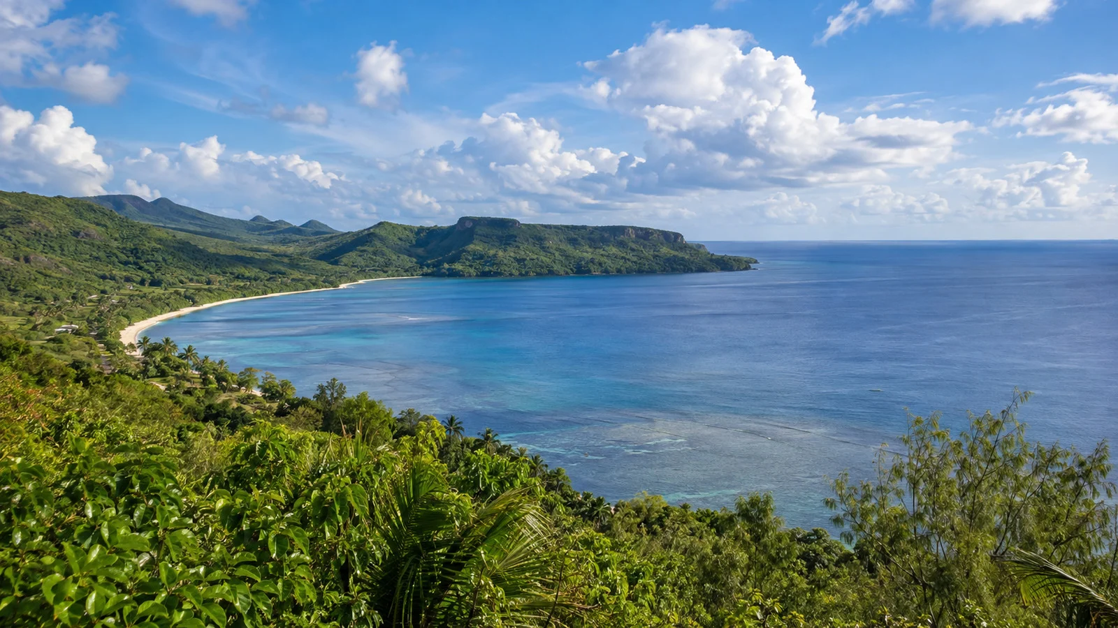 Asan Beach and Asan Bay Overlook on Guam's west coast