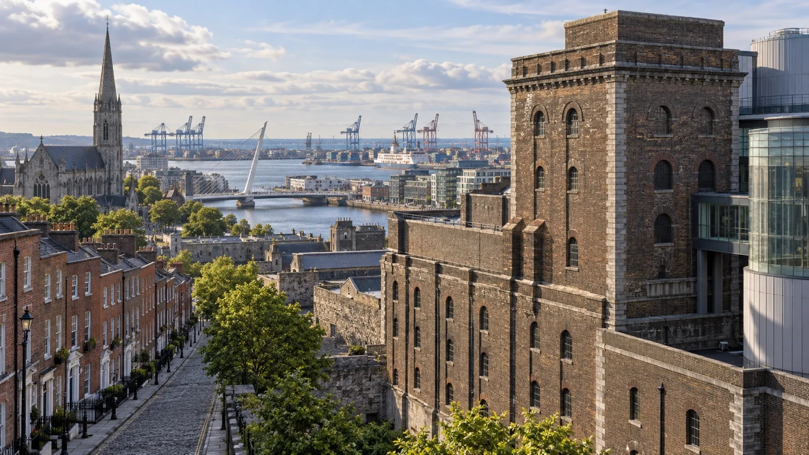 Historic brewery building at the Guinness Storehouse in Dublin