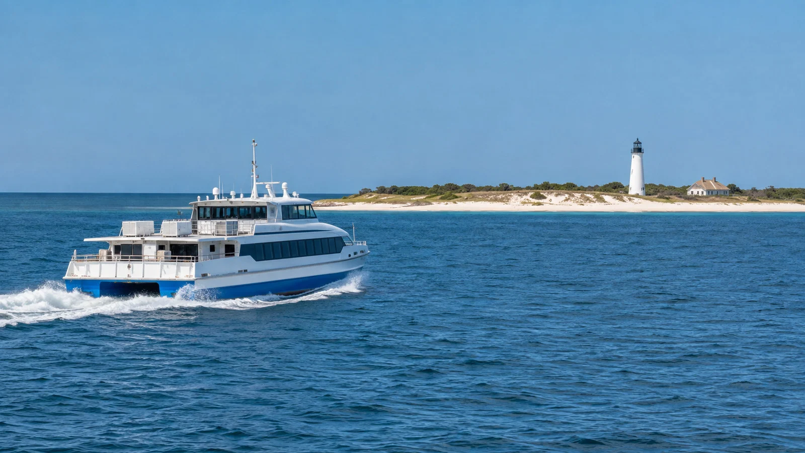 Passenger ferry heading to Ship Island