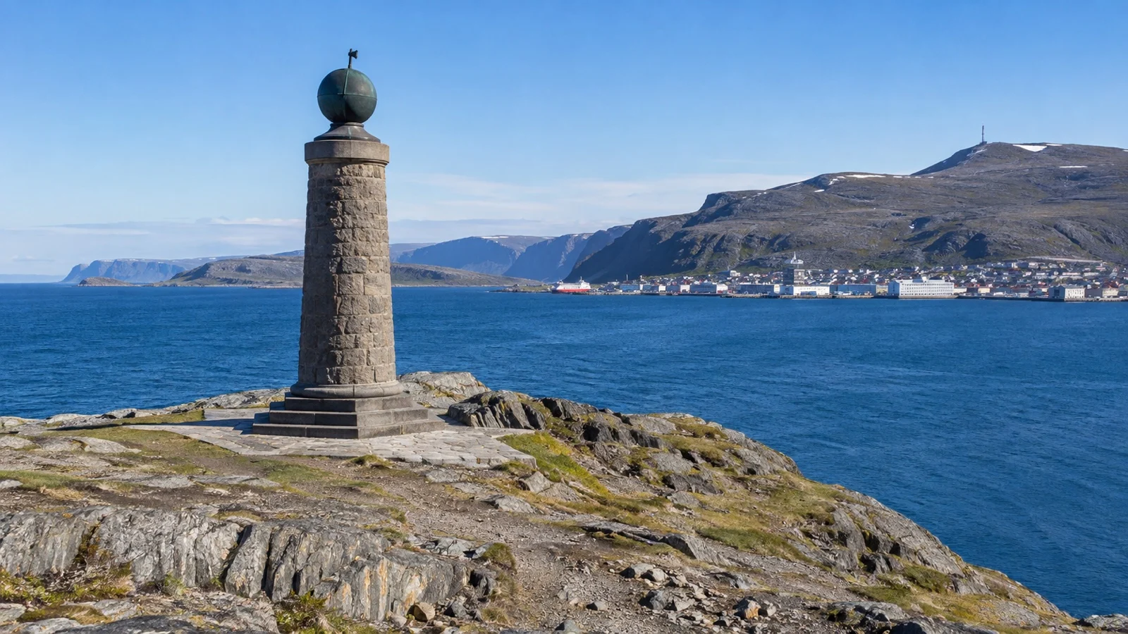 Historic Meridian Column on Fuglenes near Hammerfest