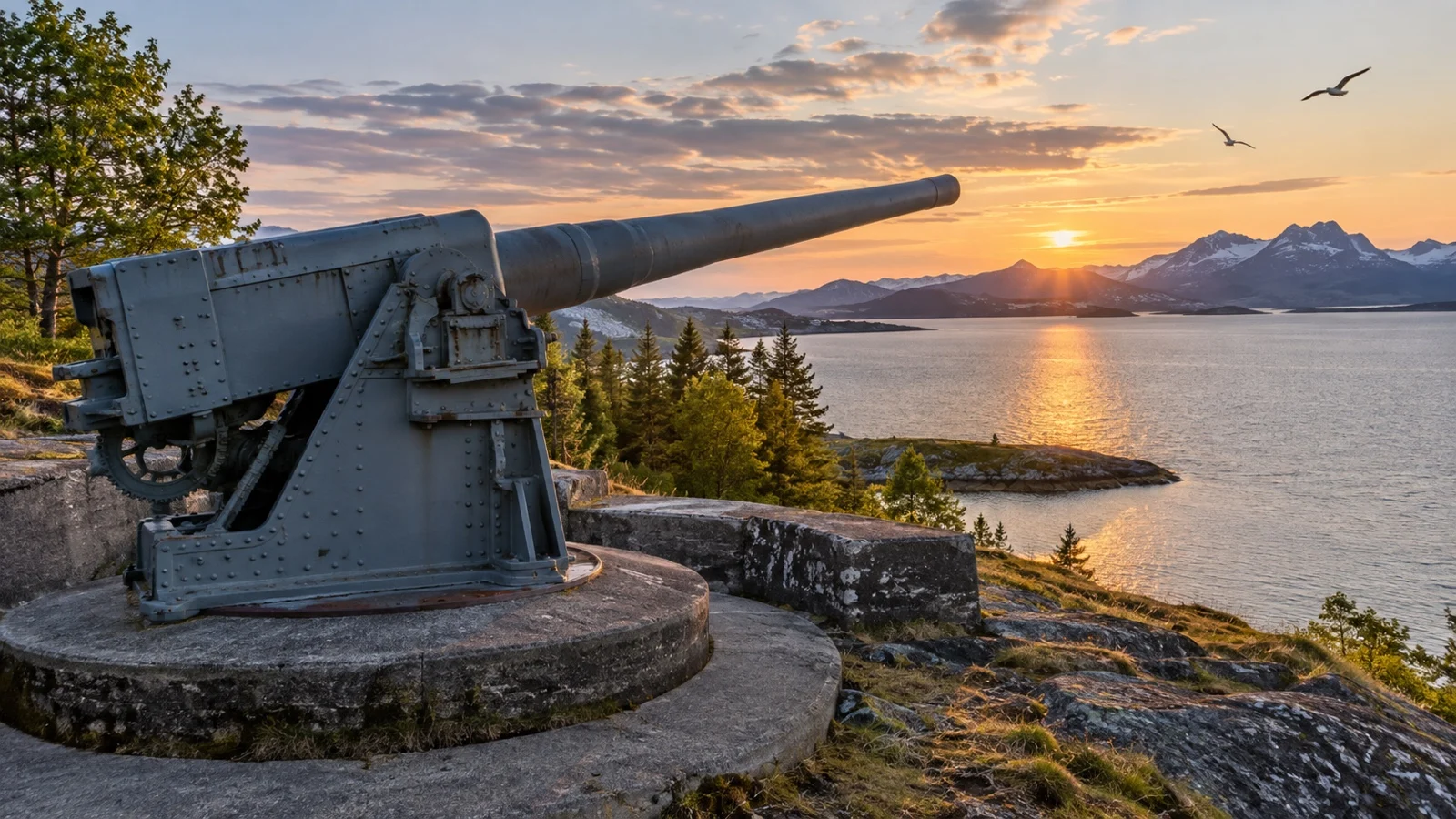 Adolf Gun naval artillery at Trondenes