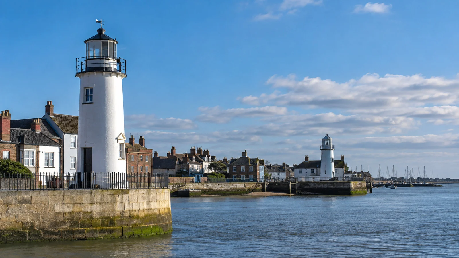 High Lighthouse and Low Lighthouse in historic Harwich