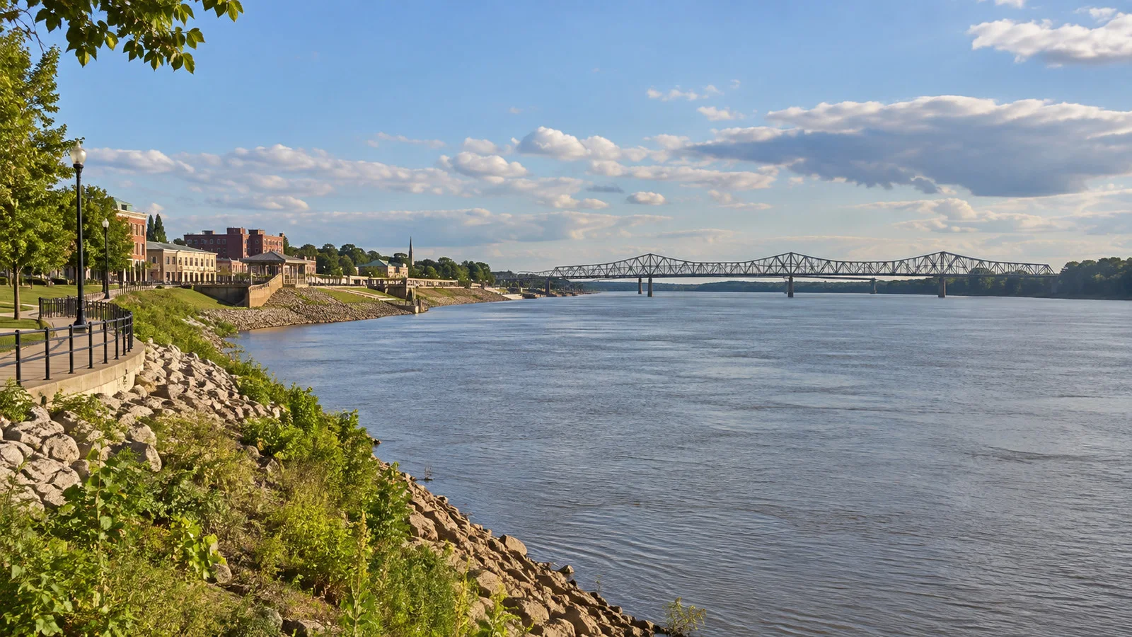 Henderson Kentucky riverfront on the Ohio River