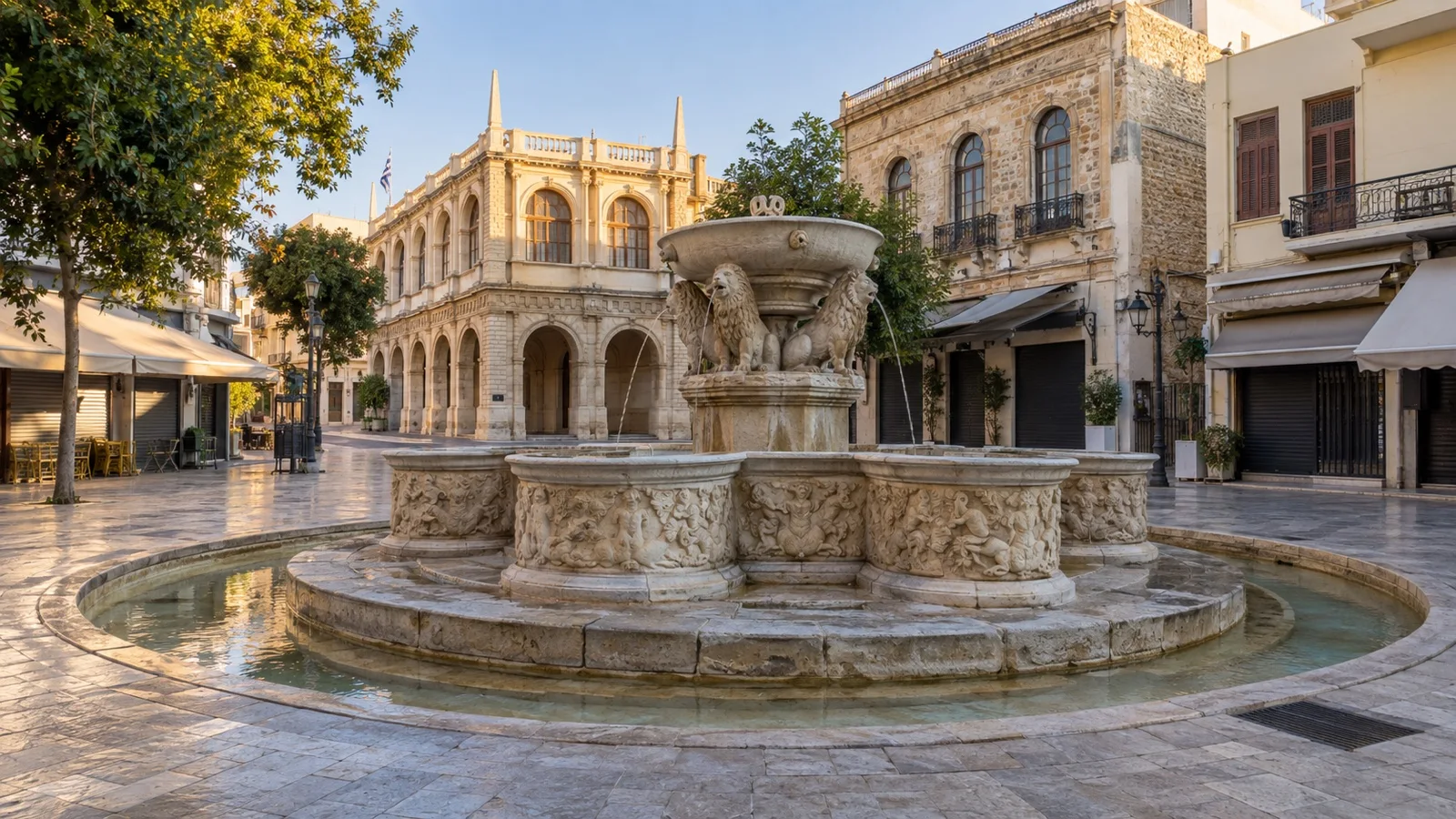 Morosini Fountain in the center of Heraklion